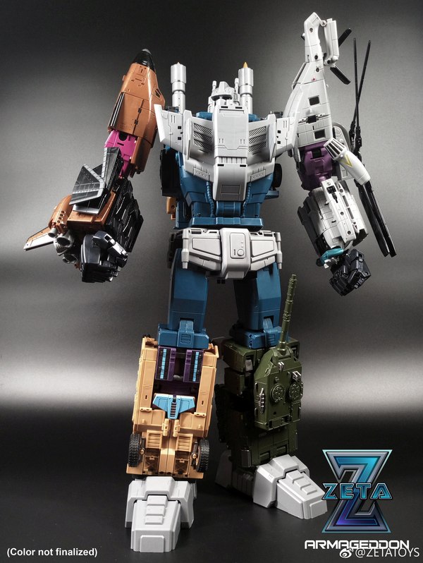 Zeta Toys Armageddon Color Test Shot Of Combined Unofficial Bruticus  (2 of 2)